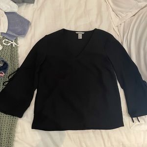 H&M Black blouse with bell sleeves